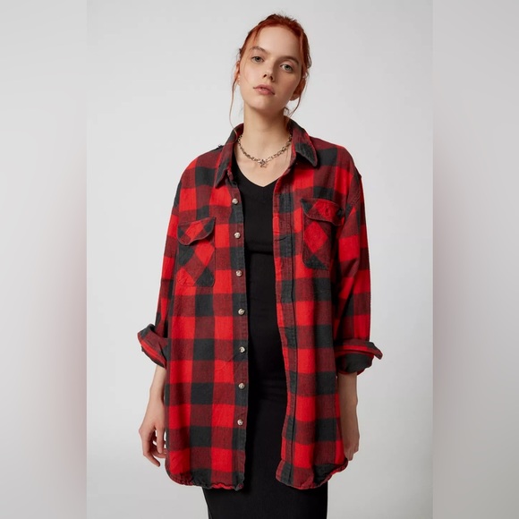 Vintage heavy weight flannel shirt from Urban Outfitters Urban Renewal - Picture 3 of 5